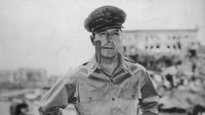 Douglas MacArthur smoking