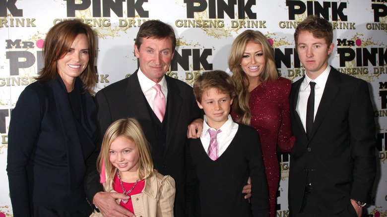 Wayne Gretzky and his family in 2012 in Beverly Hills, CA