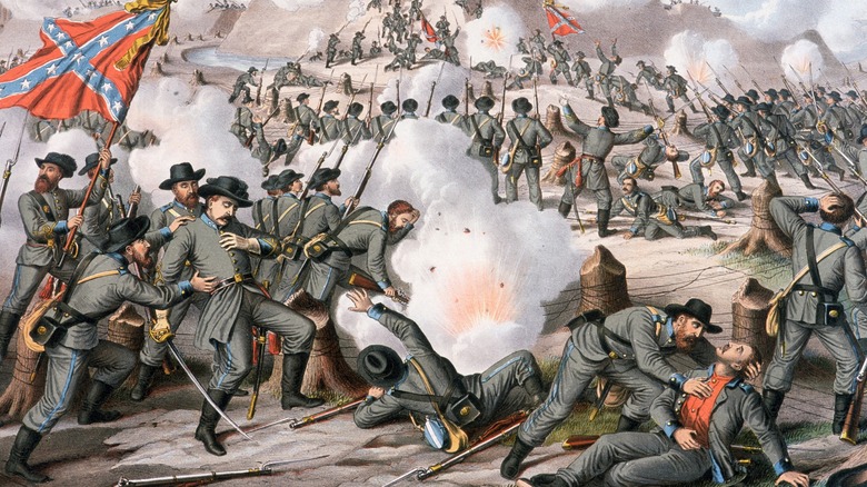 Illustration of Civil War battle
