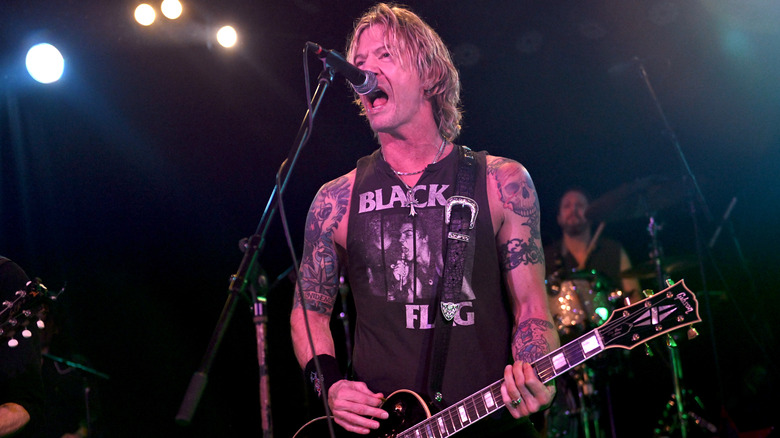 Duff McKagan sings onstage