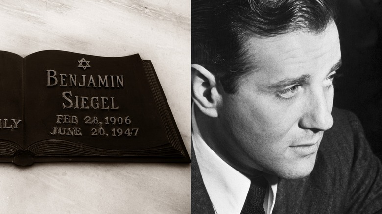 Bugsy Siegel grave plaque, headshot