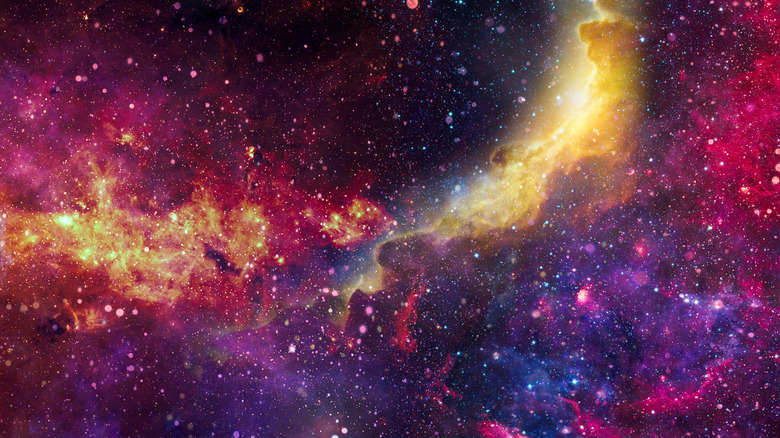 Nebula with pinks and yellows