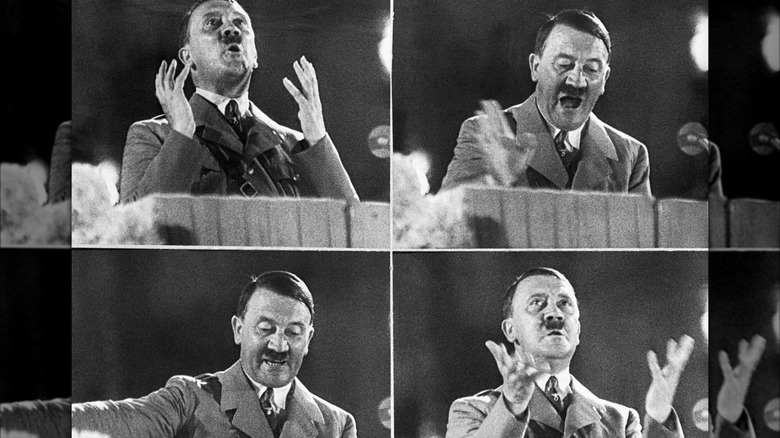 Adolf Hitler, Benito Mussolini looking away