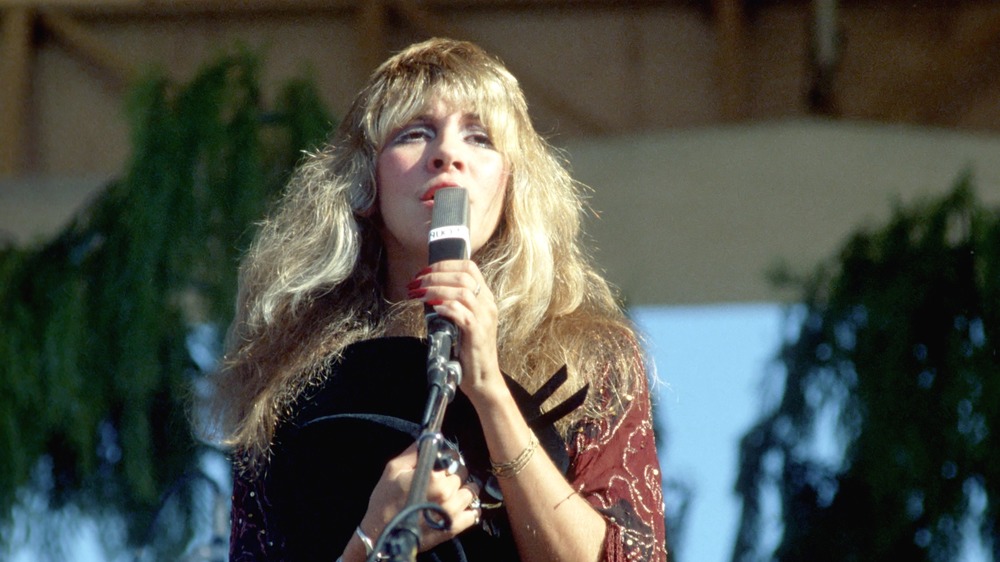 Stevie Nicks with microphone