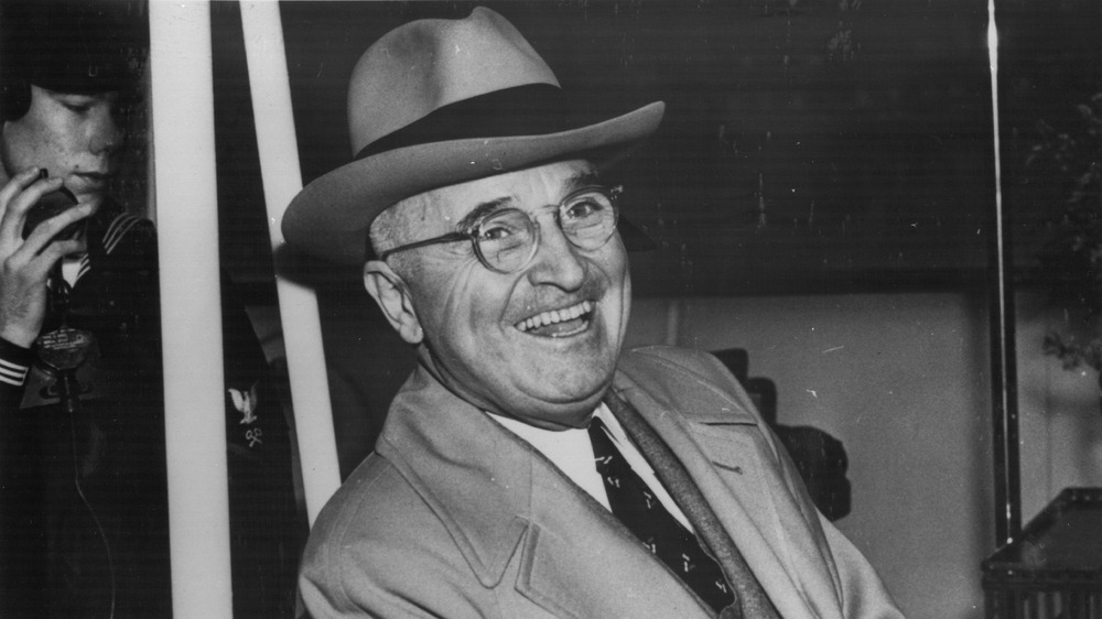 President Harry Truman with hat