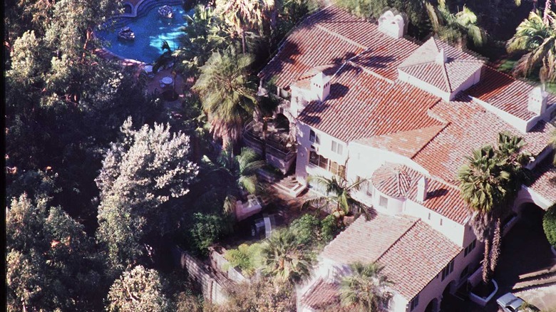 aerial view Jayne Mansfield's Pink Palace