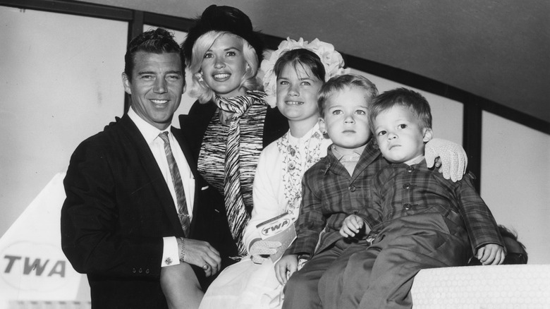 Mickey Hargitay and his family smiling 
