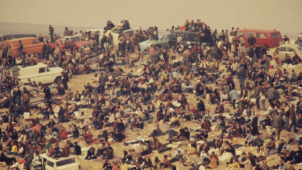 Crowd at the Altamont free concert in 1969
