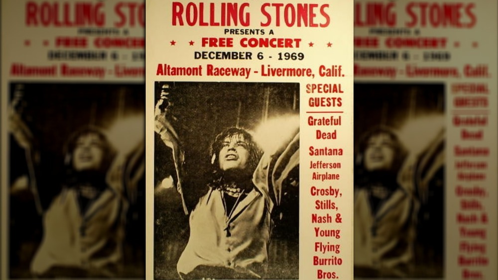 Poster for the Rolling Stones' Altamont concert