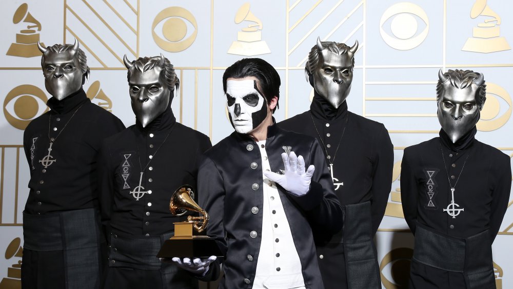 Ghost posing for pictures at the Grammy's in 2016