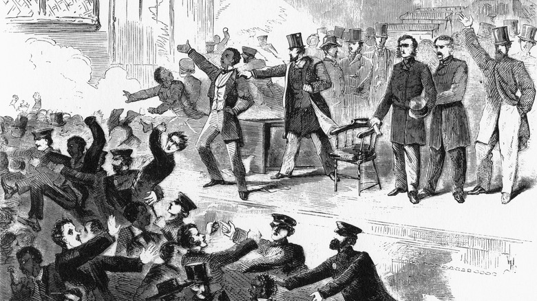 Abolitionist meeting broken up by pro-slavery jerks
