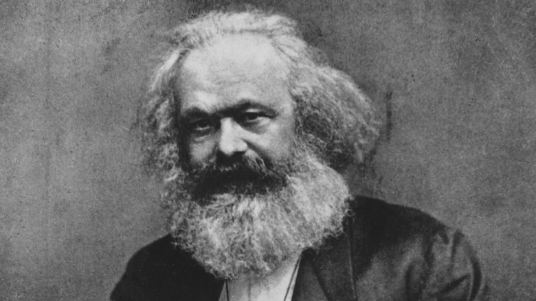 Karl Marx posing