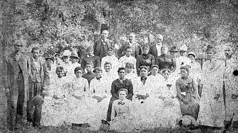 Photo of Juneteenth celebration in 1880