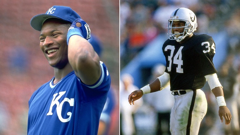 Jackson with the Royals and Raiders