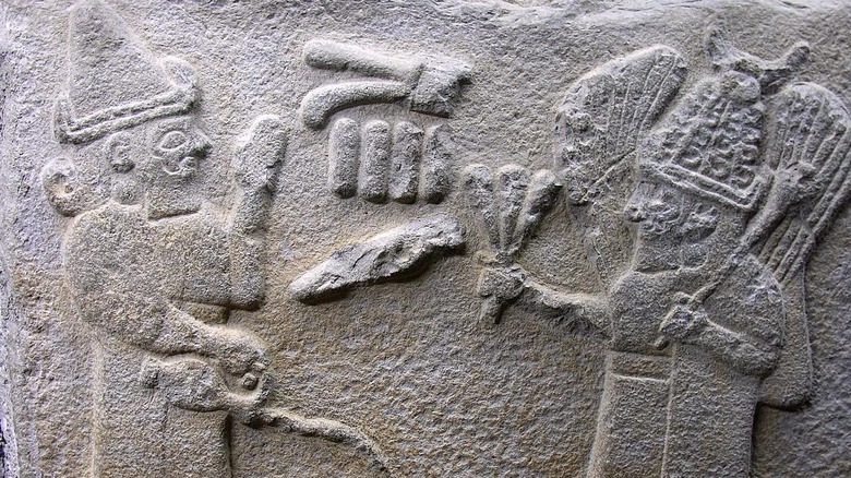 Hittite offering stone relief