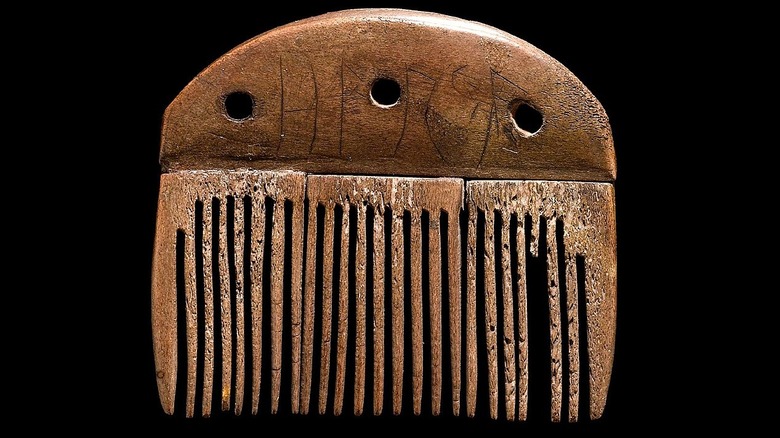 ancient comb inscribed with runes
