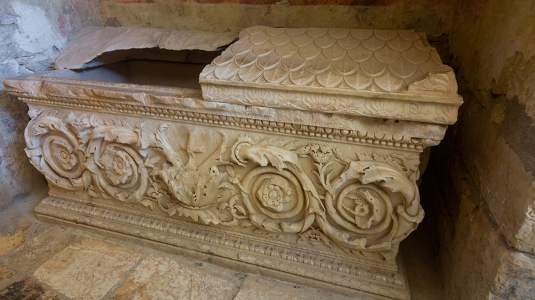 Sarcophagus that possibly held St. Nicholas