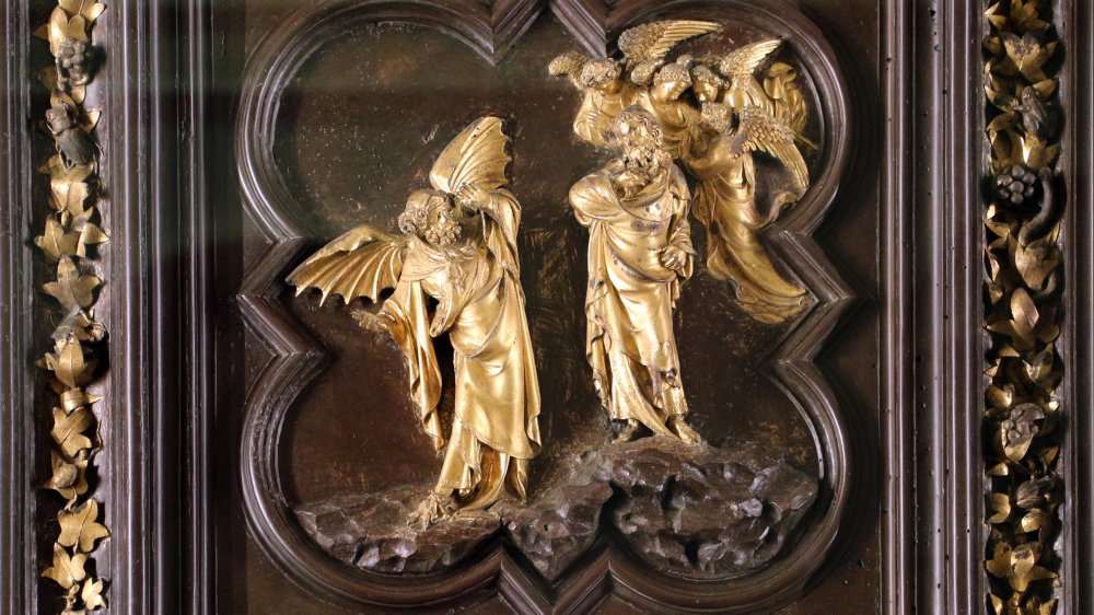 Detail of Ghiberti's work on the north doors of the Florence Baptistry