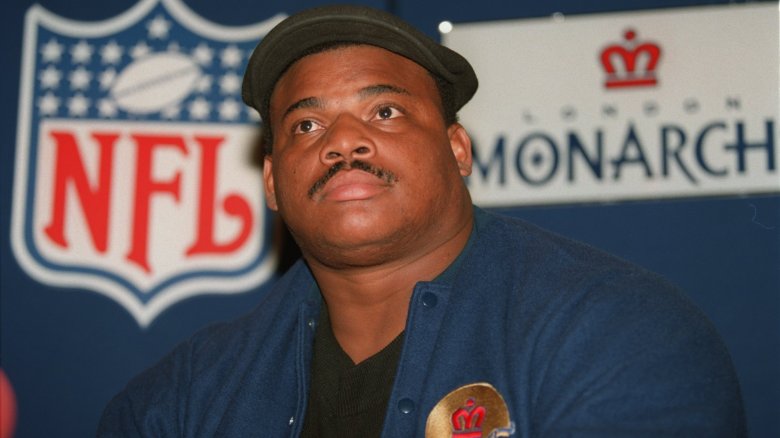 William 'The Refrigerator' Perry looking up