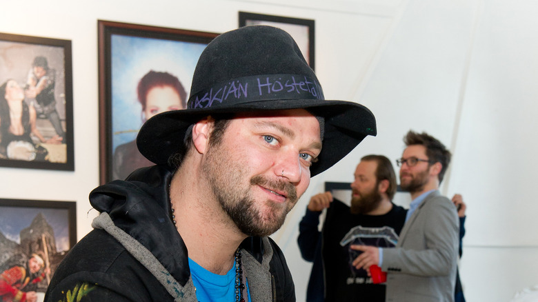 Bam Margera at a gallery