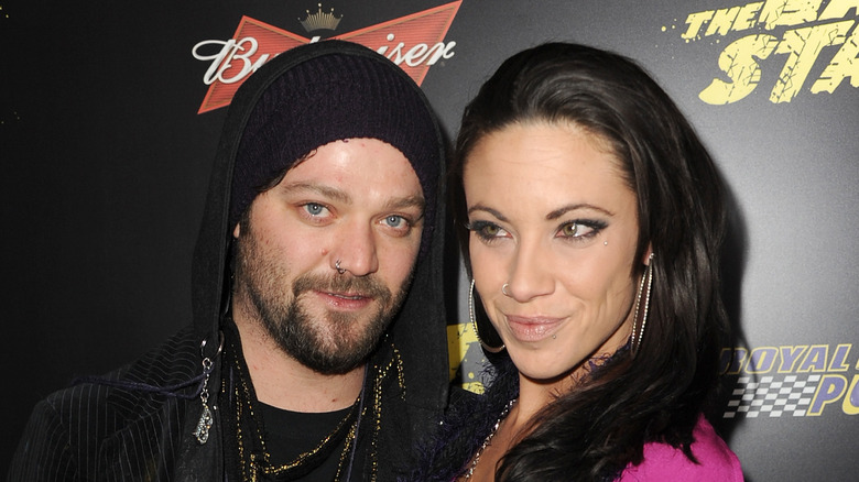 Bam Margera and Nicole Boyd hugging