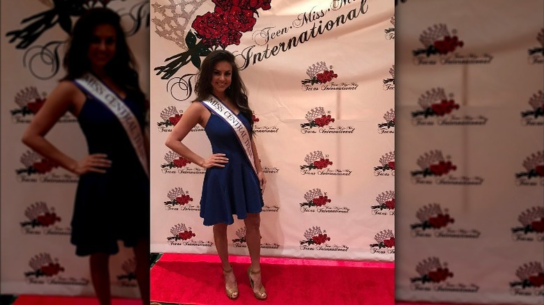 Margaret Ann Garza pageant sash at event