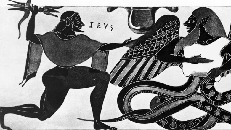 Zeus battling Typhon