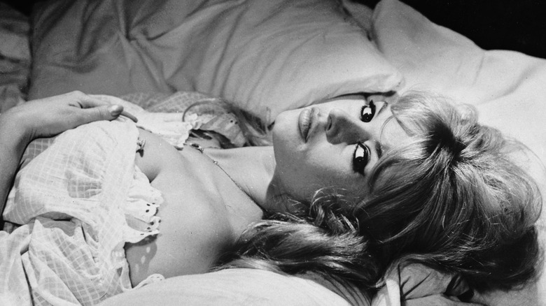 Brigitte Bardot in bed