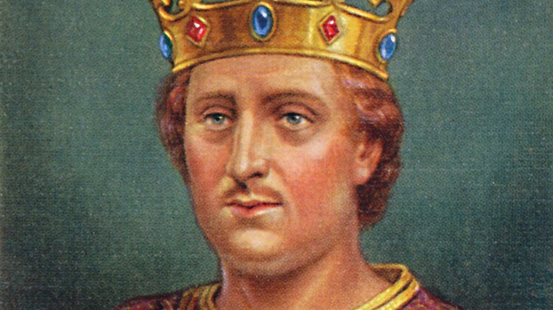 Henry II in crown, illustration