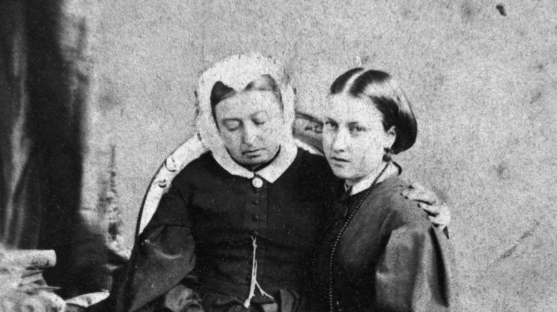 Queen Victoria and one of her daughters