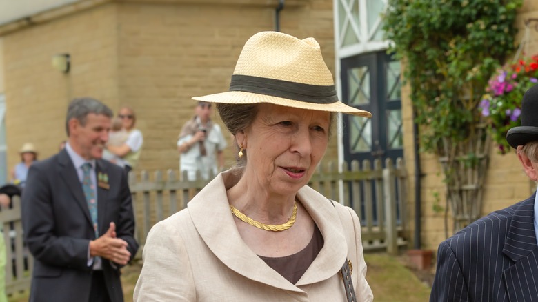 Princess Anne in hat