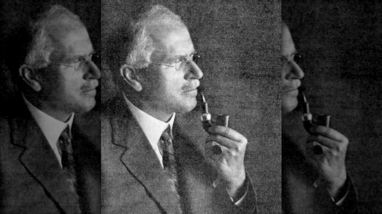 Carl Jung smoking a pipe