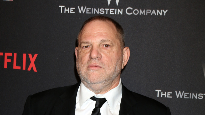 Harvey Weinstein looking serious