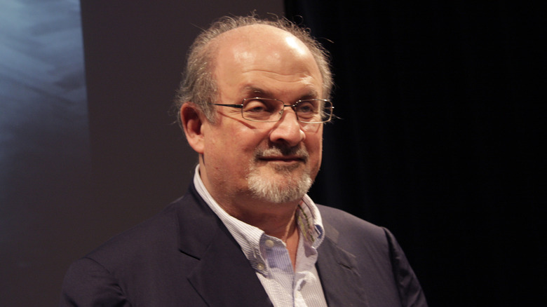 Salman Rushdie at press conference