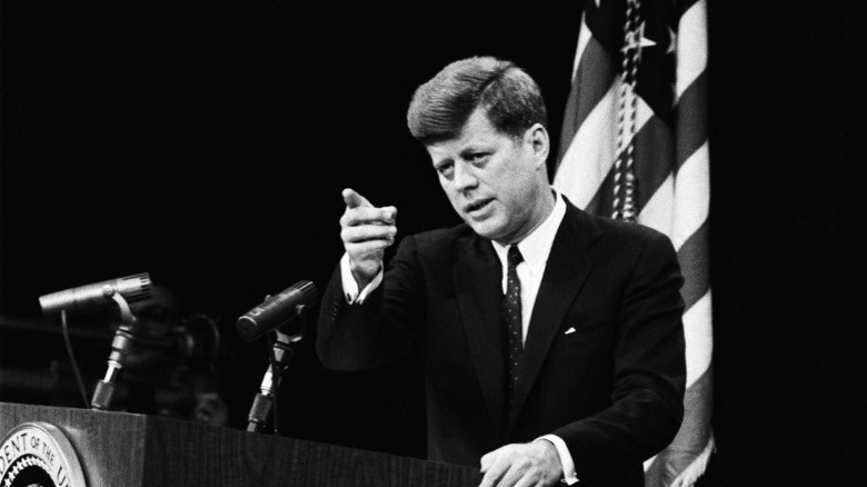 President Kennedy speaking