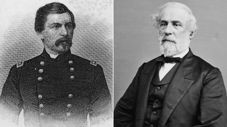 George McClellan (left), Robert Lee