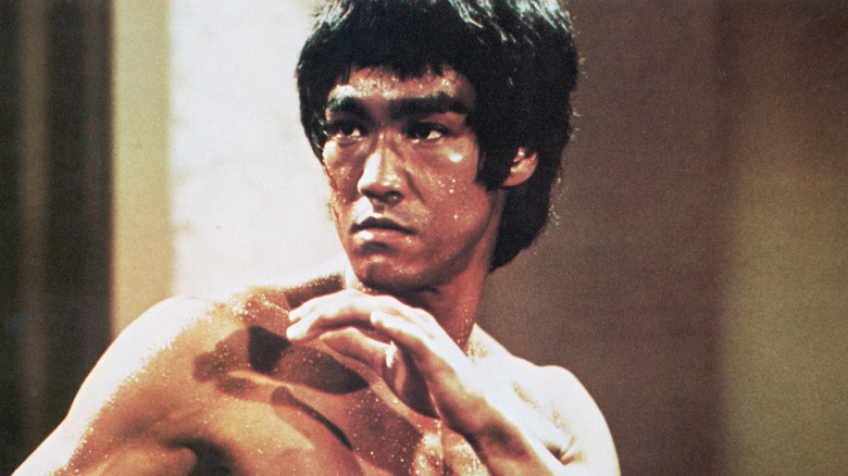 Bruce Lee in fighting stance