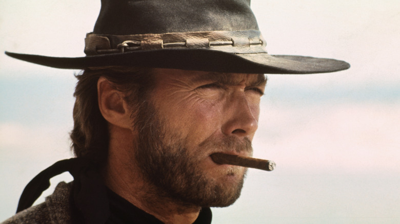 clint eastwood man with no  name cigar in mouth