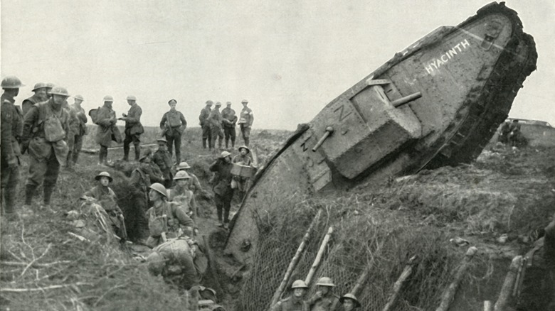 tank stuck in ditch Cambrai offensive