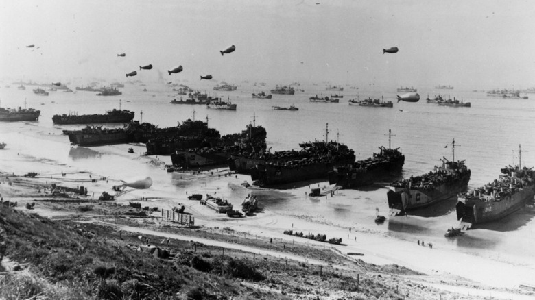 the Allied armada at Normandy