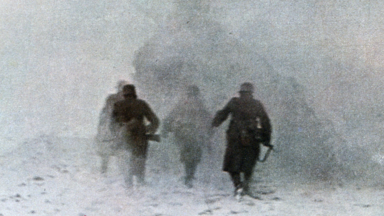 German troops attack in snow