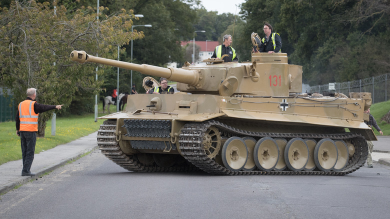A tiger tank at a museum