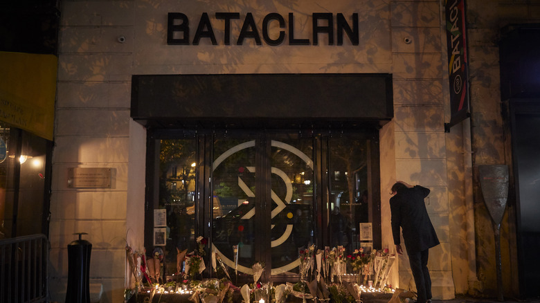 A Parisian grieves at the Bataclan after the attack