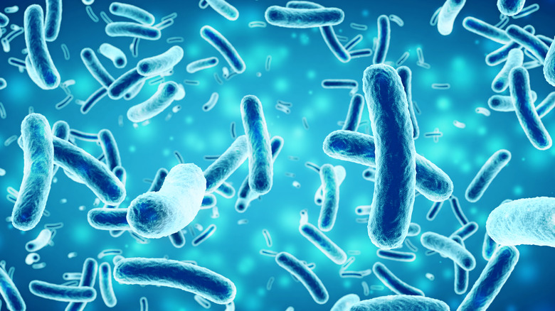 Blue microbe illustration
