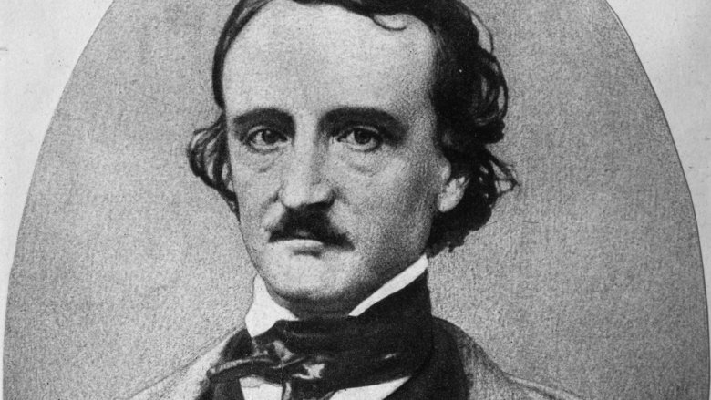 ink drawing portrait Edgar Allan Poe