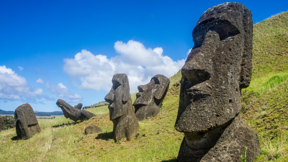 Moai on Easter Island.