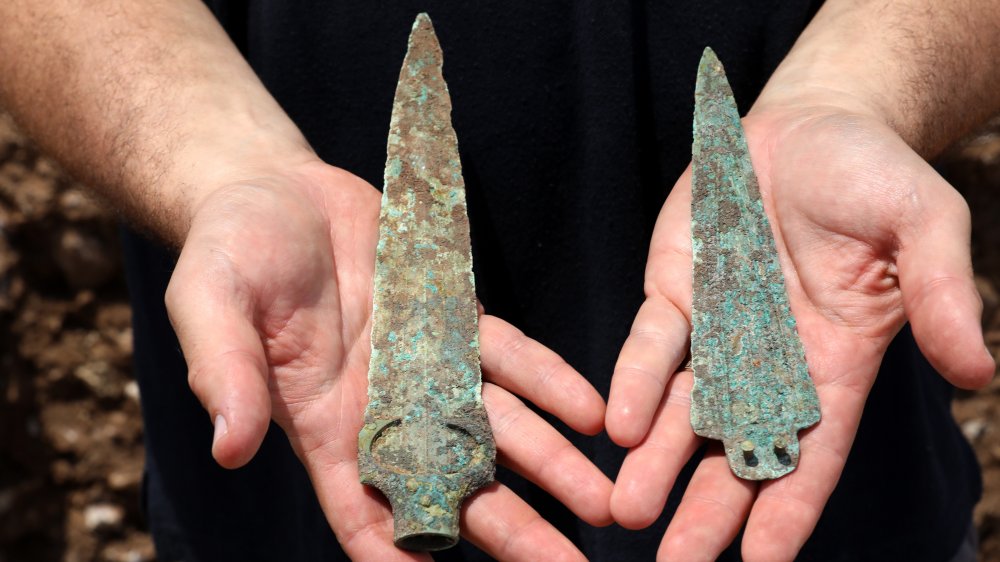 Bronze Age spearheads.