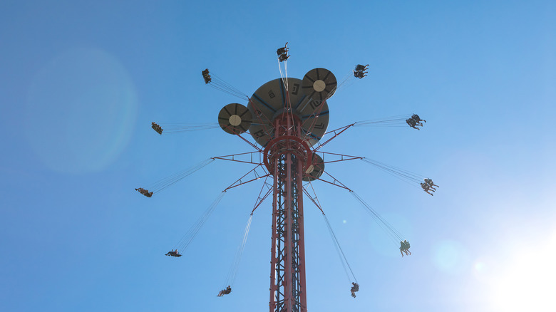 a towering swing ride
