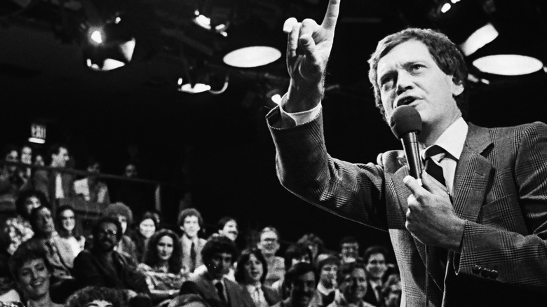 Young David Letterman on talk show