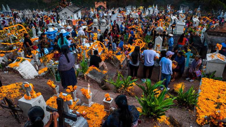 Mixtec indigenous people take part in the Day of the Dead 
